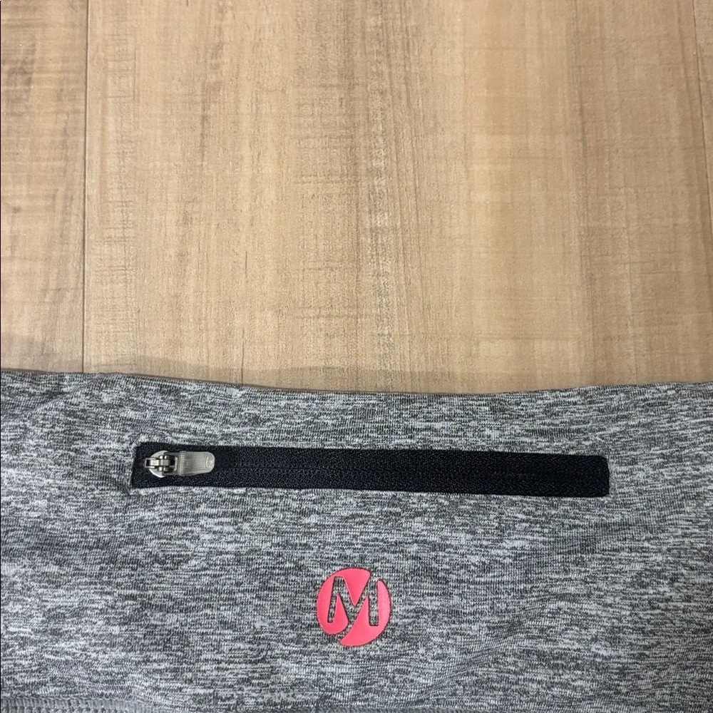 Gray and White Womens Capri Leggings